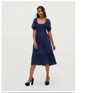 NWT / in plastic Hill House Louisa Nap Dress Navy Crepe